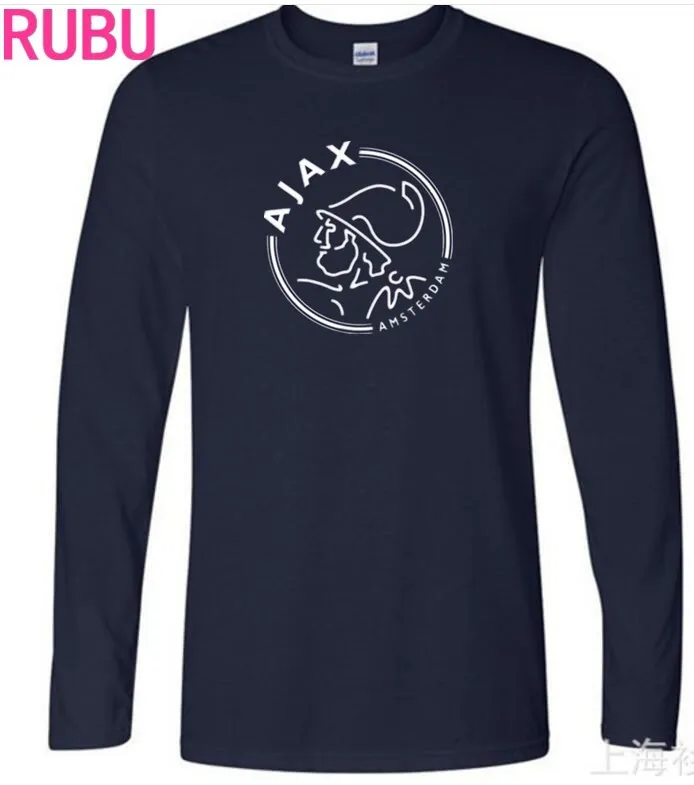 

2017 Hot sales AFC Ajax T-Shirt Kasper Dolberg printing Long Sleeve Anciana Fans Club Cotton tshirt Tops