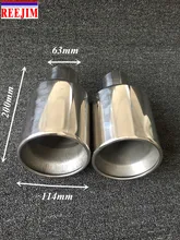 ID 2.5” inch 63mm OD 4.5” inch 114mm Stainless Steel Universal exhaust tip car muffler tip car silencer tip car-stying
