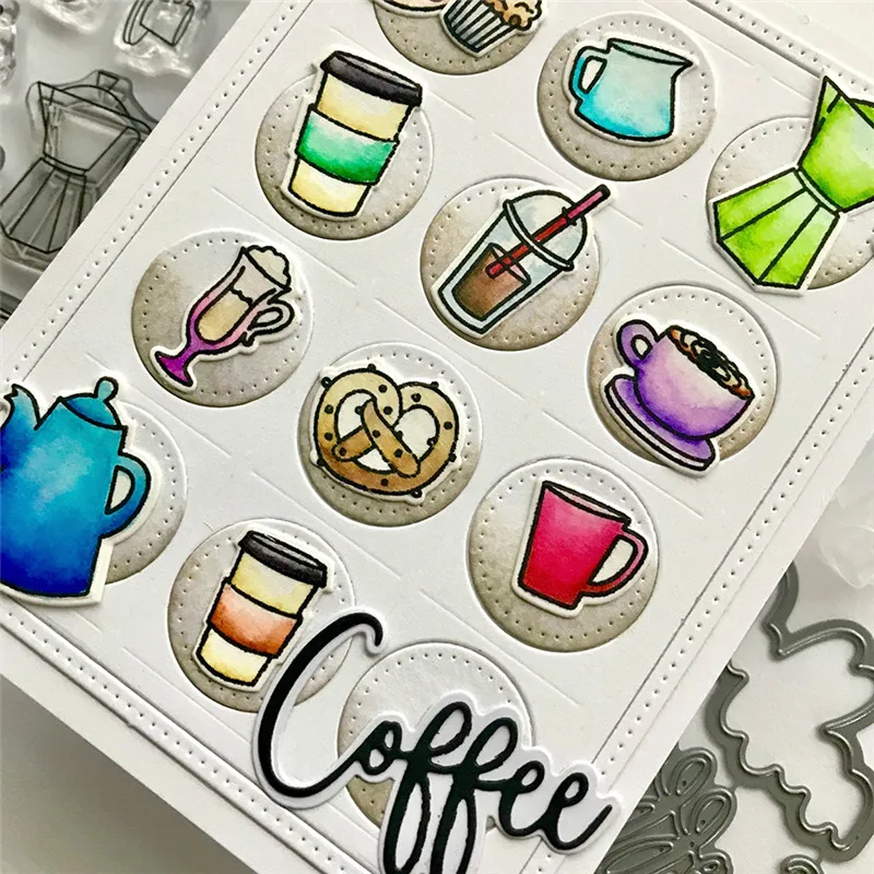 

YaMinSanNio Sweet Latte Coffee Cake Metal Cutting Dies for Scrapbooking Card Making Album Crafts Frame Embossing New Arrive 2019