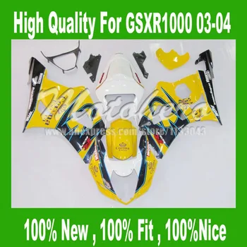 

Hi-quality Fairings For K3 SUZUKI GSXR 1000 K3 2003 2004 GSX-R1000 2003 2004 GSXR1000 03 04 #YY2B Yellow White blue Fairing Kits