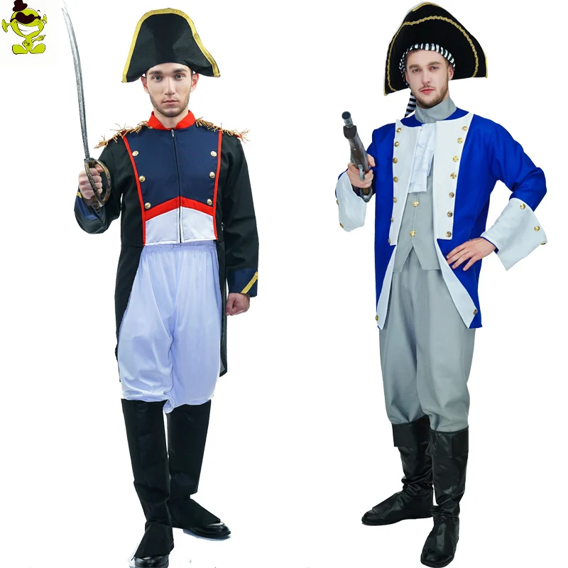 Men's Neopleon Costume Cosplay Party Colonial General Clothing Halloween Party Adults Man Role Play Colonial Costumes