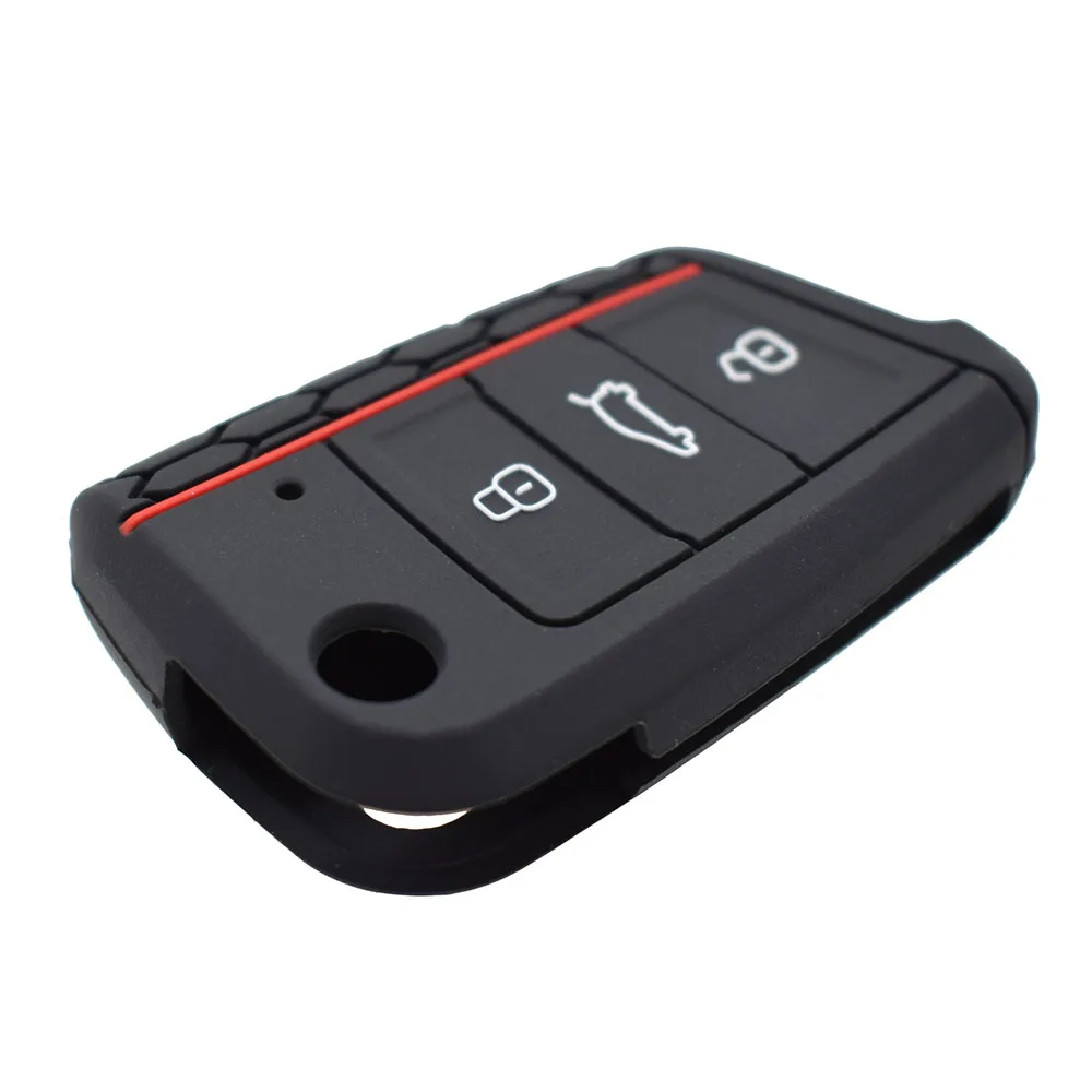 Силиконовый чехол с дистанционным управлением для Skoda Fabia Octavia Kodiaq Karoq VW Polo Golf Tiguan