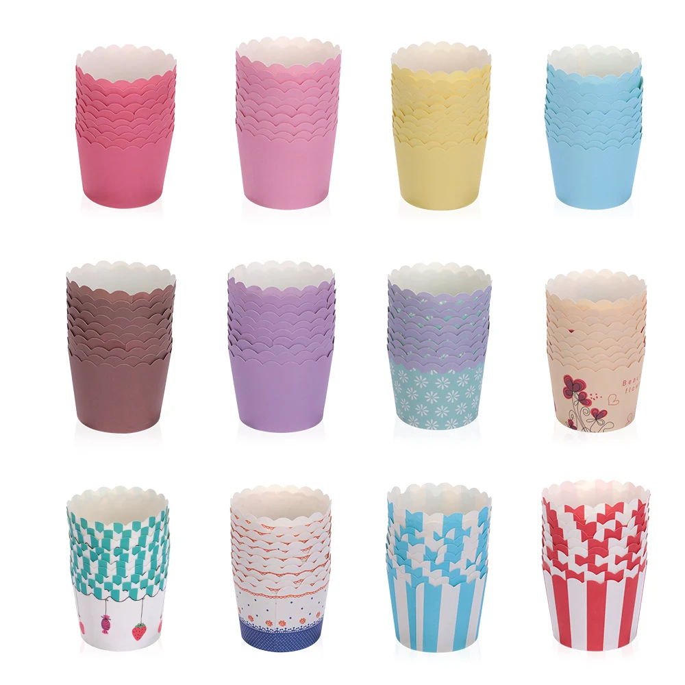 

50PCS/Pack Cupcake Wrappers Cake Paper Cups Liner Case Trays Wedding Party Supplies Muffin Baking Cup