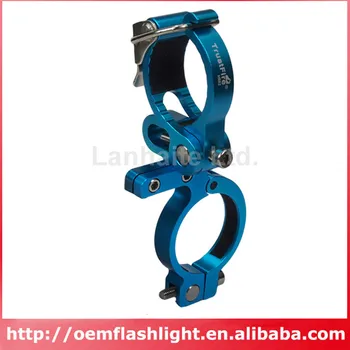 

TrustFire HE02 Aluminium Alloy Bike Handlebar Light Mount for Flashlights - Blue