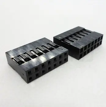 

100PCS 2x7 14 Pin Dupont Jumper Wire Cable Housing Female Pin Connector Header