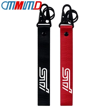 

Car Fashion Metal Ribbon Keychain for Subaru STI Legacy Forester Outback Rally WRX WRC Key Ring accessories Car Styling