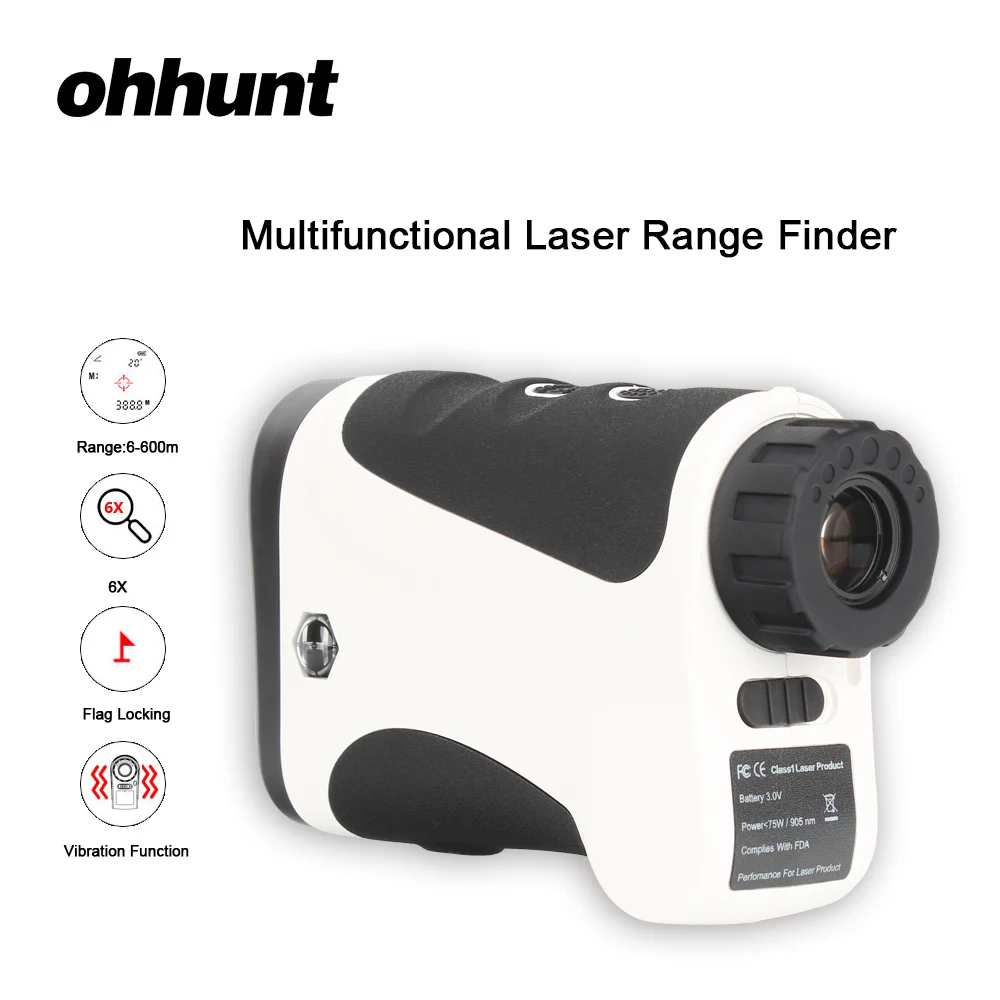 US $110.92 Ohhunt Hunting Laser Rangefinders 6X 600M Monocular Outdoor Golf Range Finder Distance Meter Multifunction LRF Echo Sounder