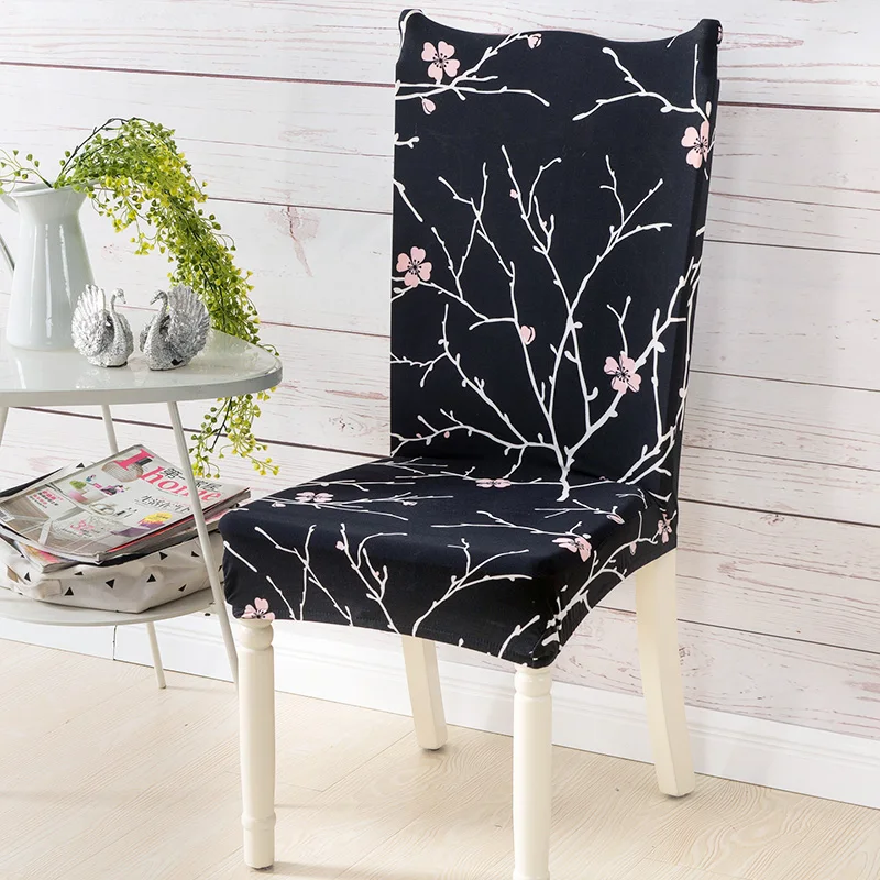 Spandex Printing Dining Room Chair Covers Removable Stretch Elastic Chair Slipcovers Home Hotel Restaurant Wedding Decor CHC012 Spandex Printing Dining Room Chair Covers Removable Stretch Elastic Chair Slipcovers Home Hotel Restaurant Wedding Decor CHC012