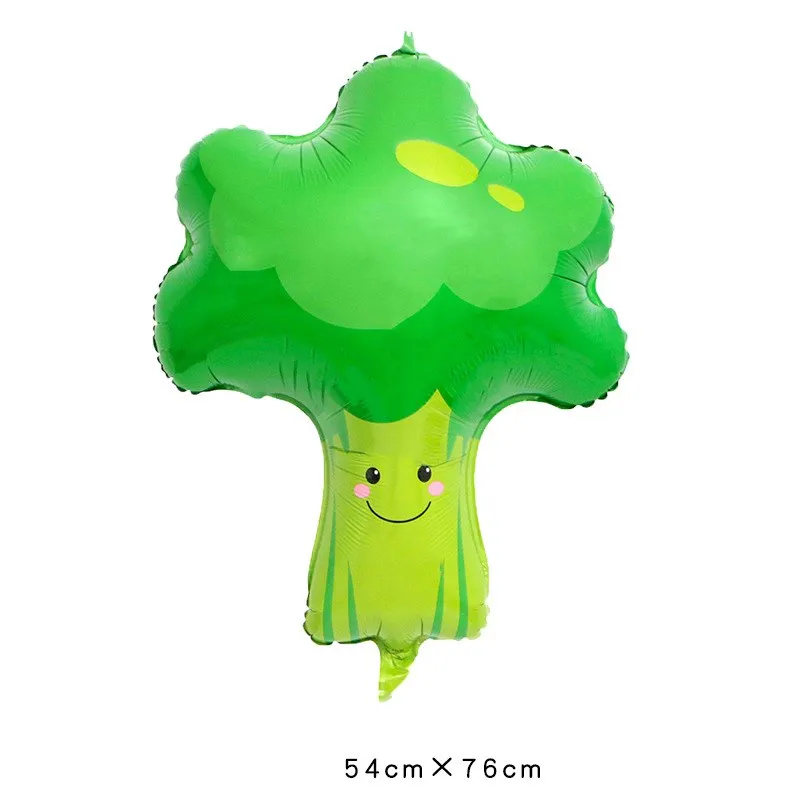 Новые фрукты овощи мультфильм арбуз/ананас/авокадо фольги воздушный шар День рождения декоративный шар для вечеринки мороженое прекрасные детские игрушки - Цвет: Broccoli