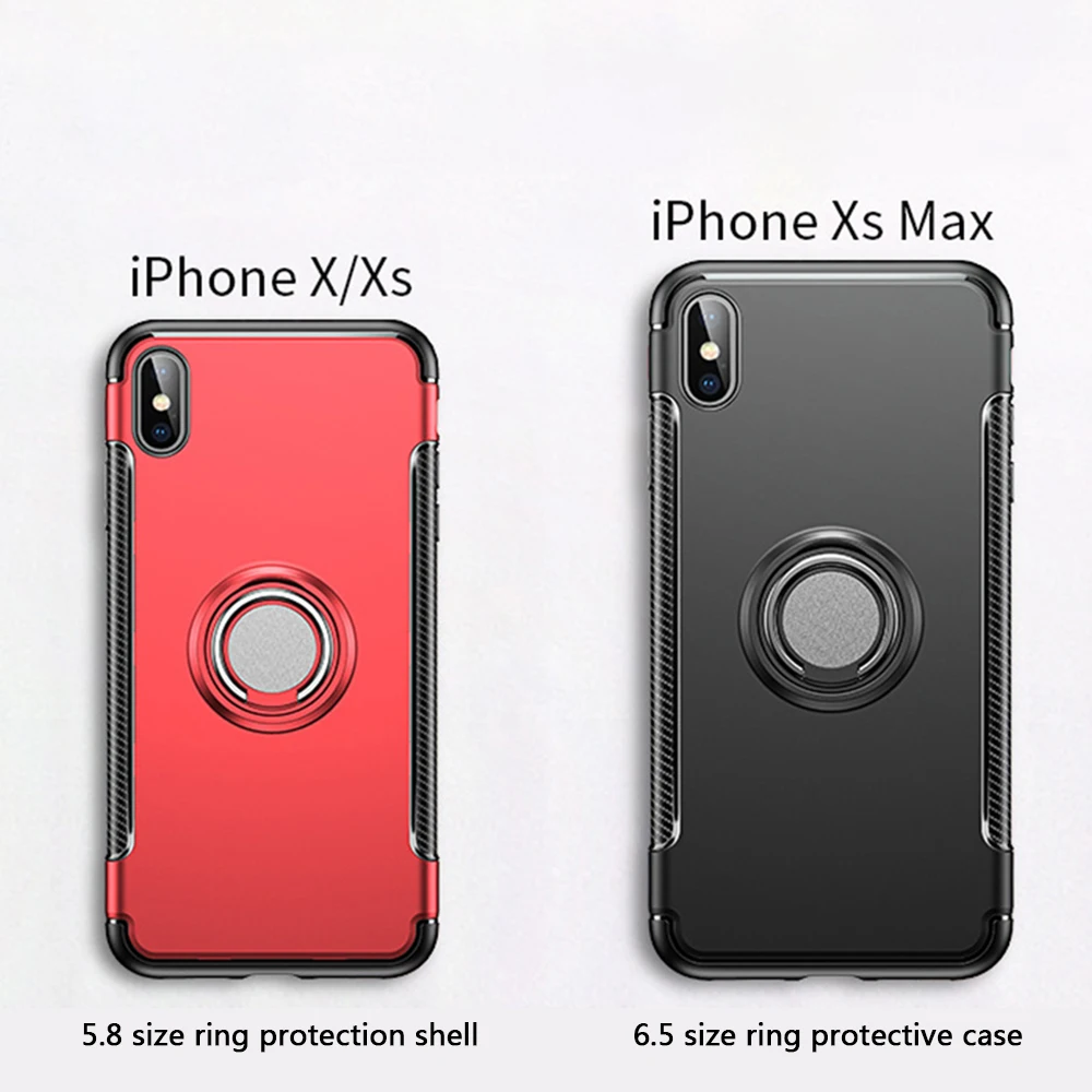 Чехол для iphone SE 2 2020 SE2 X 7 8 + XR с магнитным кольцом держателем телефона iPhone XS MAX 6 6s