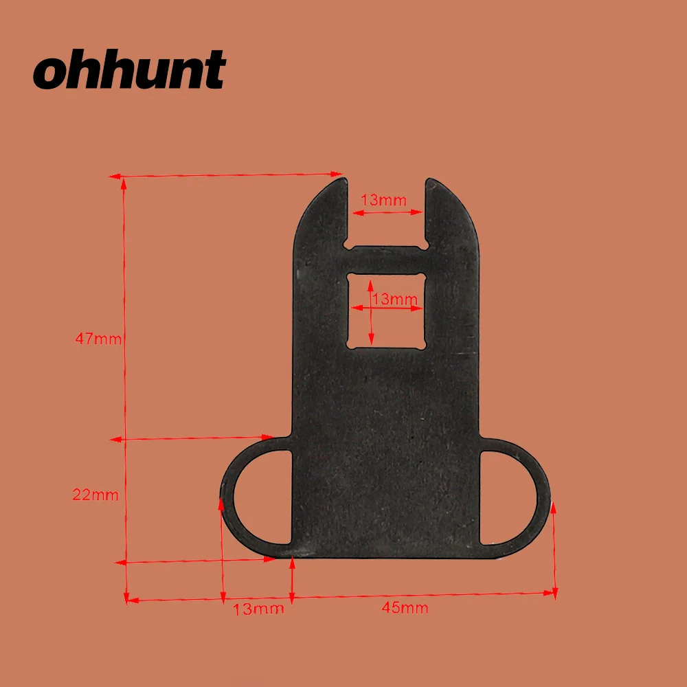 Ohhunt Охота крепление для каната Сталь приемник симметричная двойная петля конец подбрюшник для тактический винтовка 7,62x39 AK47 AK-74