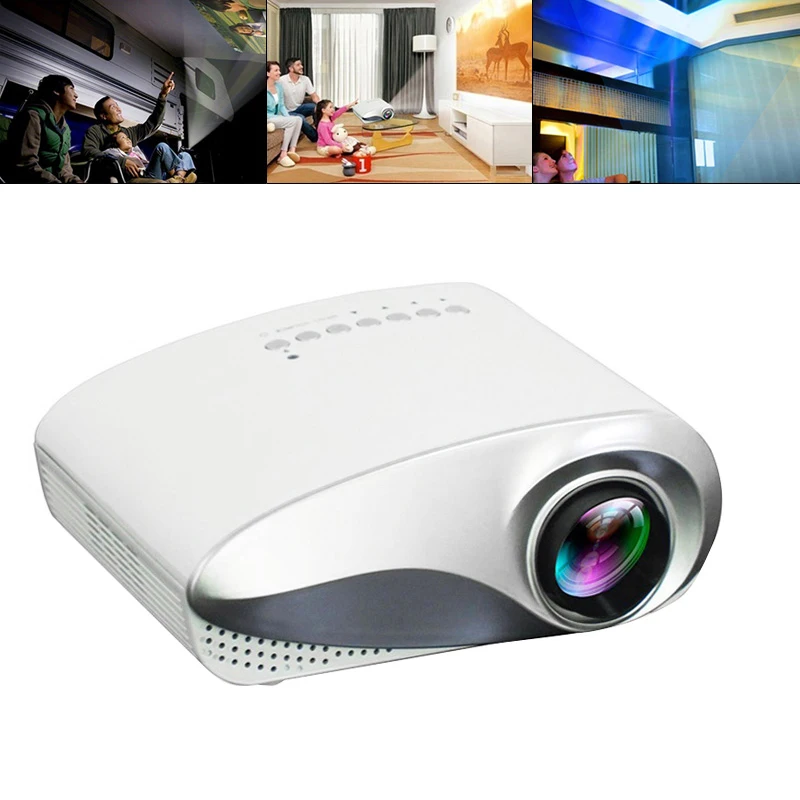 

RD802 Universal Portable Mini LED Handheld Projector Home Theater Built-in Loudspeaker Support 100 Inch Large Screen Projection