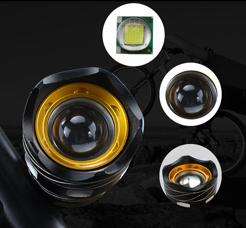 Bicycle Front Light 350 Lumen T6 LED Headlight Rechargeable MTB Road Bike Handlebar Flashlight Super Bright Portable Lamp LT0105 (13)