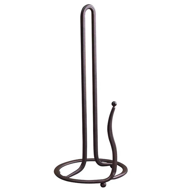 

Iron Paper Towel Holder Desktop Kitchen Round Bottom Vertical Paper Towel Holder Free Punching Storage Paper Towel Holder