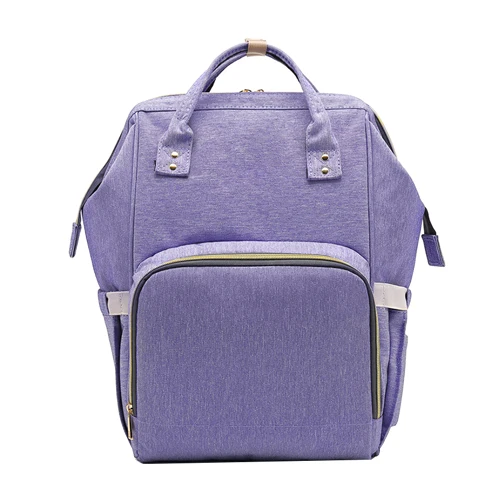 Модные рюкзаки для мам, Оксфорд, для путешествий, Большая вместительная сумка для кормления ребенка, для мам, для беременных, для подгузников, на молнии, сумка через плечо для путешествий, сумка для девочек - Цвет: Purple
