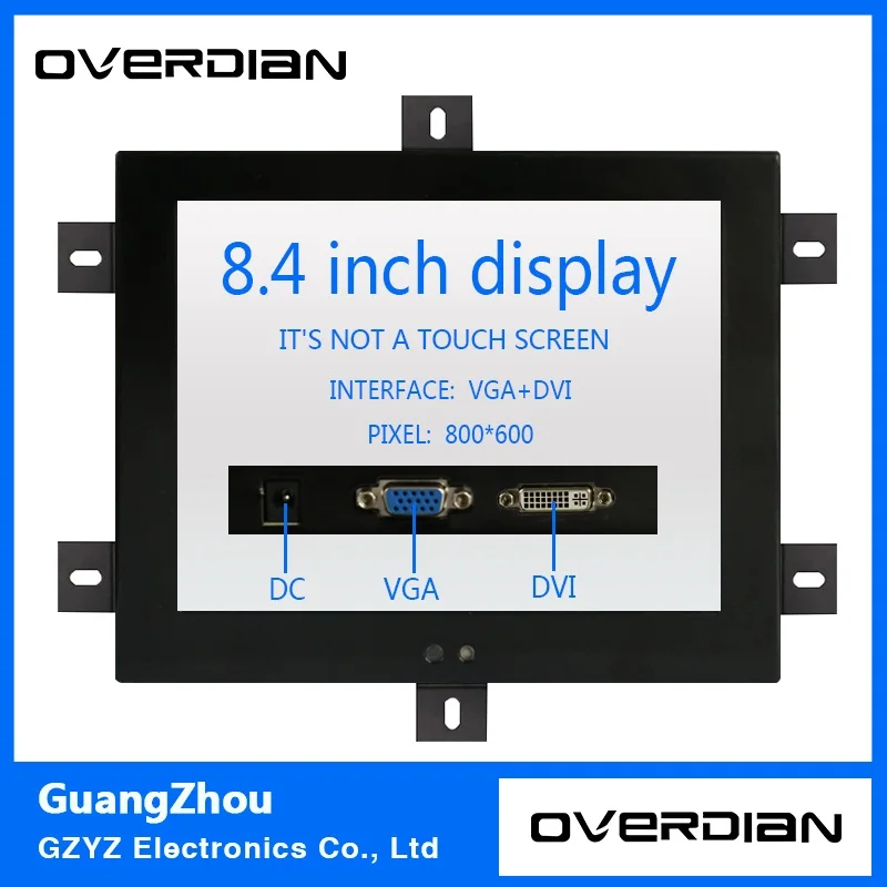 

8.4/8"VGA/DVI interface Industrial Control Monitoring Machines Non-Touch Screen Metal Shell Embedded Lcd Monitor800*600