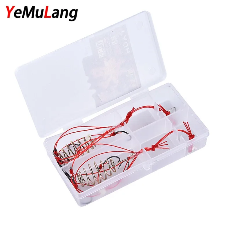 YeMuLang 2Pcs Carbon Steel Carp Fishing Hooks Jig Explosion Fishhook