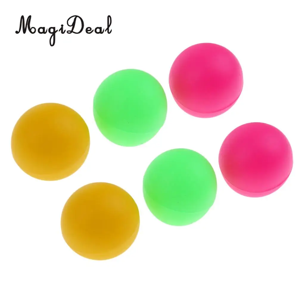 MagiDeal 6pcs Mixed Color Cat Ball PVC Plastic Beach Tennis Balls for Arts Entertainment Racquet Sports