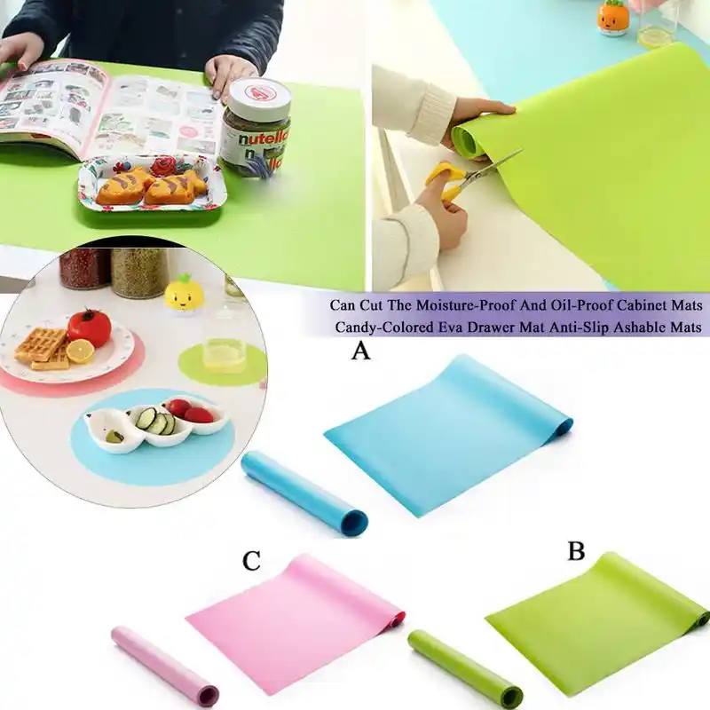 Mufee EVA cutable gabinete a prueba de humedad estera a prueba de polvo de la cocina estera impermeable del armario caj/ón a prueba de humedad de papel caj/ón estera