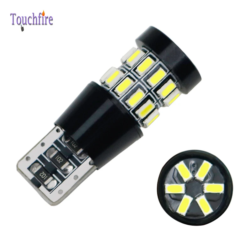 

10PCS T10 W5W 194 Canbus Interior Car Bulb 30LED 3014smd Clearance Auto Lamp side marker Dome Reading License Plate Trunk Light