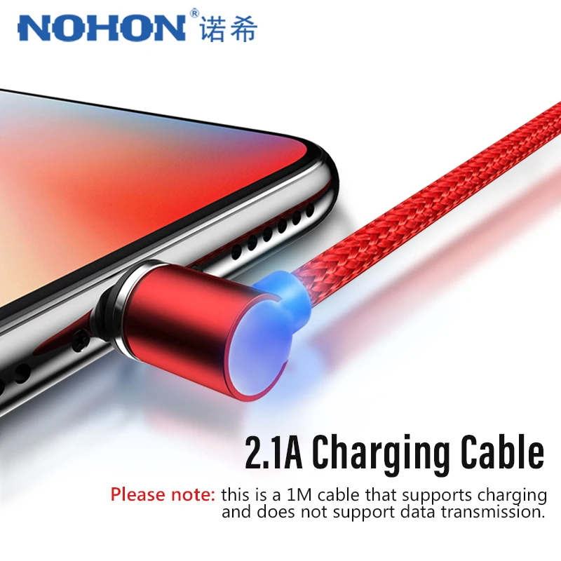 NOHON Магнитный l-образный кабель для быстрой зарядки Micro usb type C для samsung Xiaomi iPhone Универсальный Магнитный шнур для зарядки