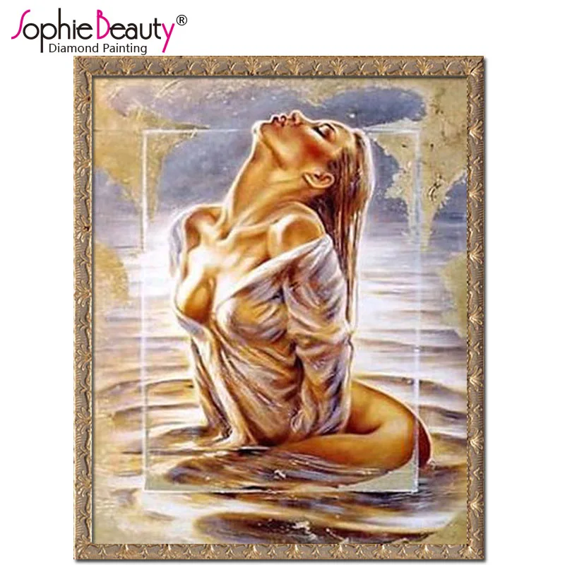 

Sophie Baeuty New Sexy Girl Diy Diamond Painting Stone Needlework Cross Stitch Mosaic Set Handcraft Embroidery Home Art Kit