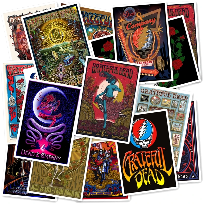 A1-63# The Grateful Dead 20/шт ПВХ стикер домашний декор для холодильника Стиль Настенный Дорожный чемодан Граффити стиль водонепроницаемый стикер s