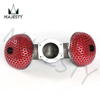 

RED DUAL PIPED AIR INTAKE TWIN TURBO W/2X FILTER FOR NISSAN 300ZX VG30DETT Z32
