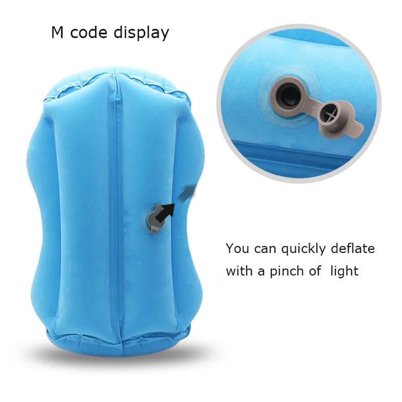 Upgraded Inflatable Air Cushion Travel Pillow Headrest Chin Support Cushions for Airplane Plane Car Office Rest Neck Nap Pillows