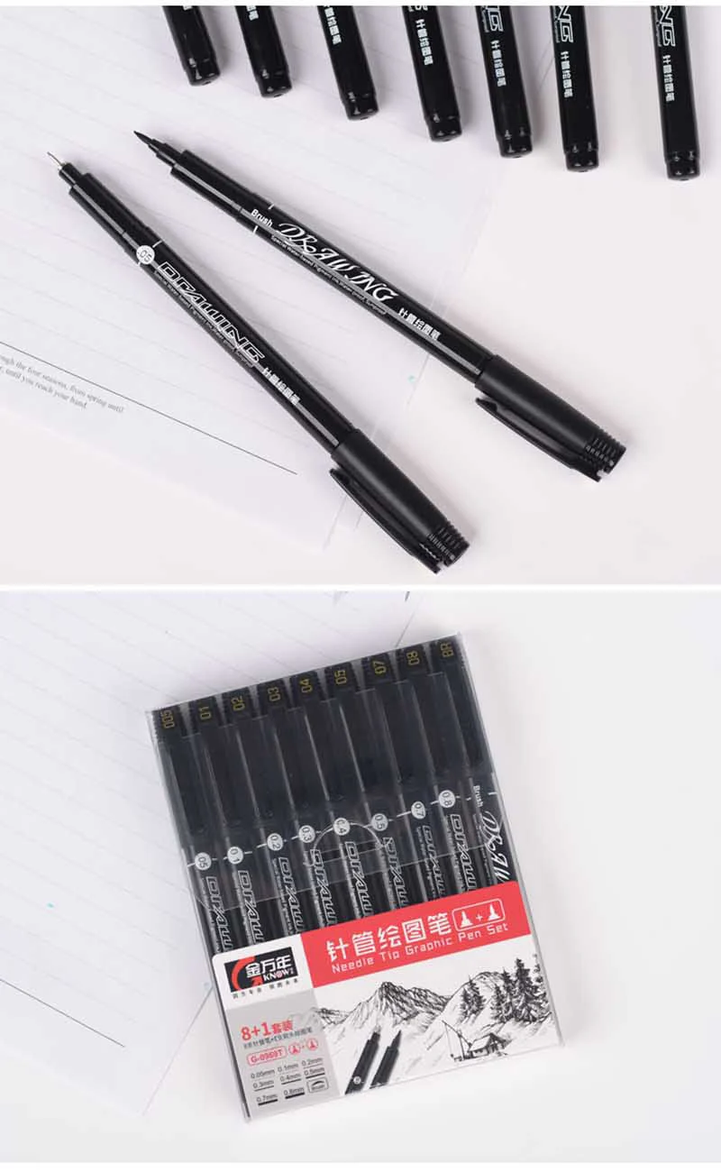 قلم رسم مقاوم للماء صبغ أسود  مقاوم للشمس