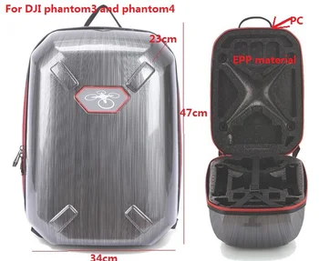 

EMS free.1pc. phantom 3 Hardshell Bag Backpack Shoulder Carry Case Hard Shell Box for D J I Phantom 3/ 4 Standard FPV Drone