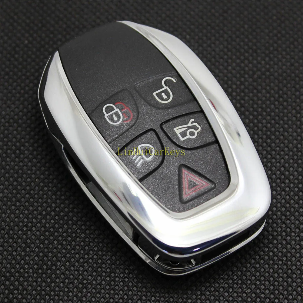 Silicone Skin Cover fit for JAGUAR XJ XJL Smart Remote Key Case 5 Button 4980 PU 