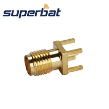 Superbat 10 шт. RF SMA разъем через отверстие гнездо женская вертикальная печатная монтажная плата