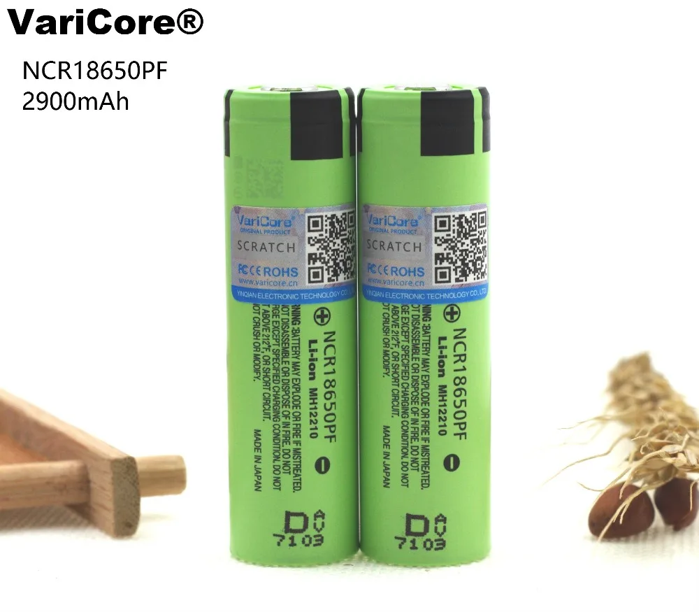 2 PCS NCR18650PF VariCore new original 2900 mAh 3C 10A direct current