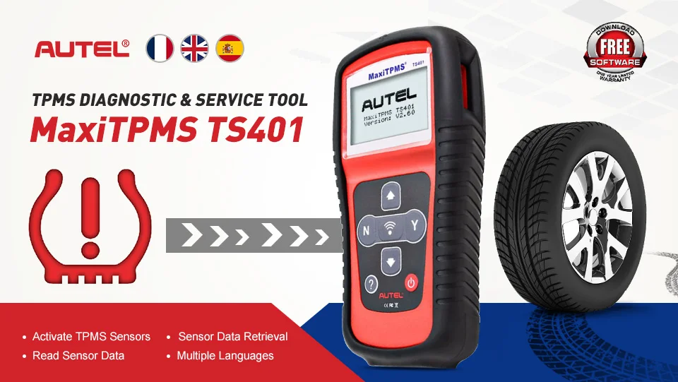 Autel MaxiTPMS TS401 TPMS инструмент для активации с mx-сенсором сервис программирования получает 315 МГц 433 МГц сенсорные сигналы