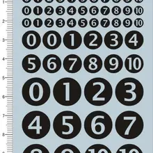 Различные весы размеры цифры Цифровые цифры Модель комплект воды Слайд наклейка