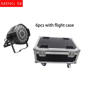 

6units 24x12W RGBW 4in1 Aluminum LED Par lights Stage Lights Beam Light Projector With flight case