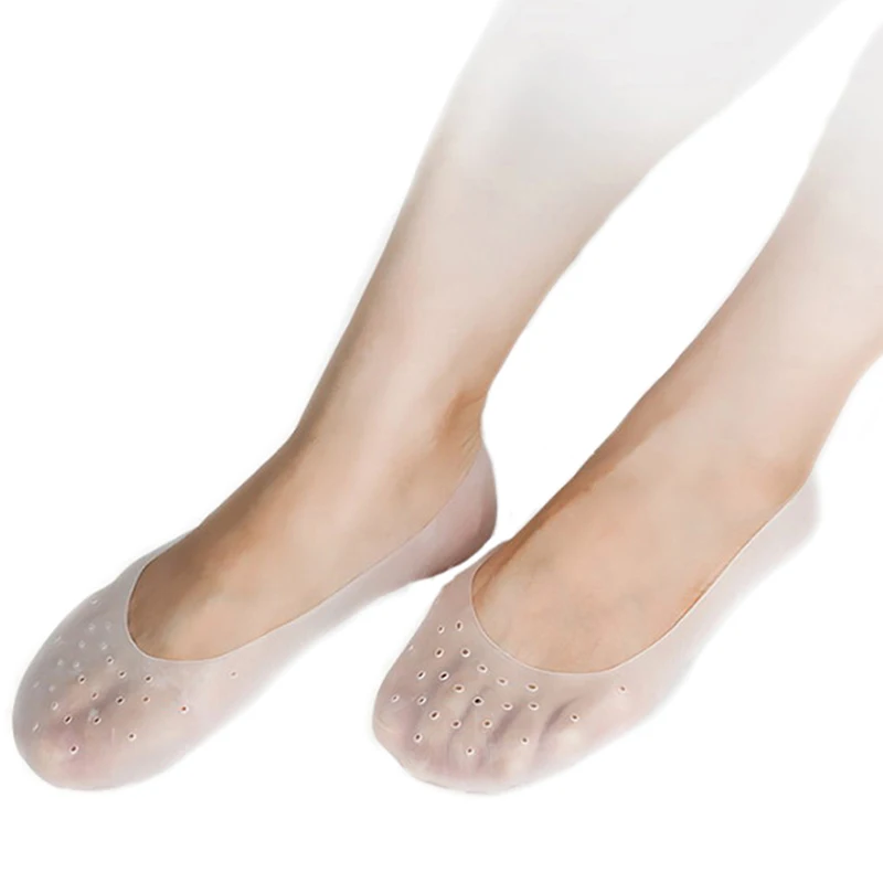 Thin Sock Silicone Moisturizing Gel Socks Antiskid Ice Silk Socks Seamless Invisible Women Boat Socks  Foot Treatment Protector