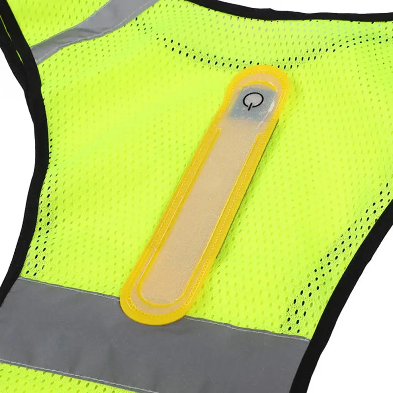 Уличный спортивный светодиодный флуоресцентный ночной жилет для велоспорта, водонепроницаемый дышащий жилет для ночного бега, Светоотражающий Жилет для безопасности - Цвет: Цвет: желтый