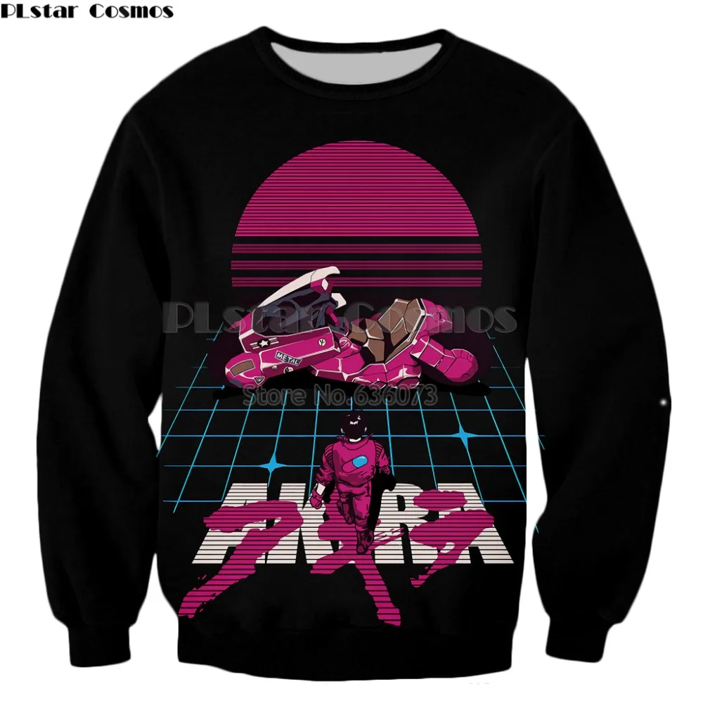 

PLstar Cosmos Akira Kaneda Neo Tokyo Anime Crewneck Sweatshirt 2018 Hot sale Fashion Men's Women's Long Sleeve Pullover ZS677