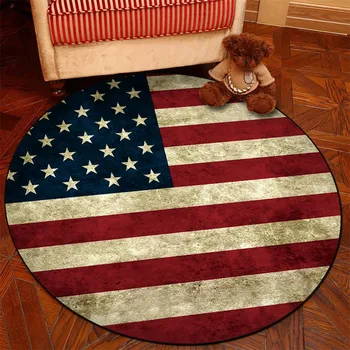 

Independence Day Pattern Round Crystal Velvet Carpet 60#80#100cm rug alfombra tapis tapis salon alfombras para la sala moderna