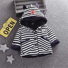 Alisenna/зимние теплые хлопковые рождественские пальто с капюшоном для маленьких мальчиков и девочек детские парки Утепленная зимняя верхняя одежда casaco