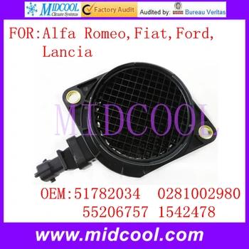 

New Mass Air Flow Sensor use OE No. 51782034 0281002980 55206757 1542478 for Alfa Romeo Fiat Lancia