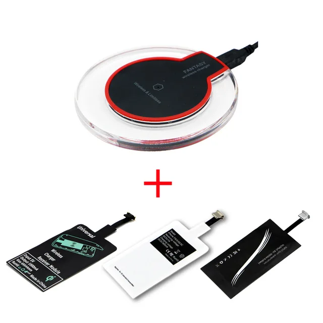 

Universal Qi Wireless Charging Kit Transmitter Charger Adapter Receptor Receiver Pad Coil for iPhone 5 6 7 for Android Phone