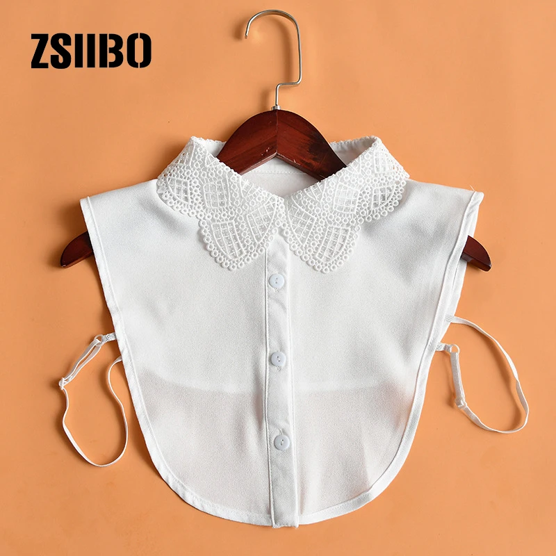 

Korean Style Lace fake collar Women T Shirt Fashion Autumn Winter Doll Collar Vintage Elegant Women Fake Half Shirt Detachable