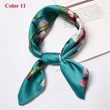 50*50 см Новая Летняя Пляжная модная одежда аксессуары для женщин Цветочный винтажный шёлковый шарф Высокое качество Элегантный квадратный шейный платок