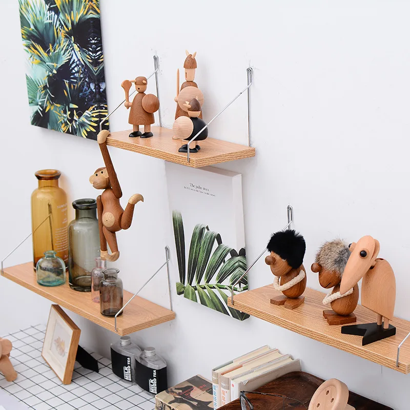

Simplified Wooden Decorative Wall Shelf, Wood Wall Holder Rack, High Quality Home Craft Decoration Storage Organizer Shelf