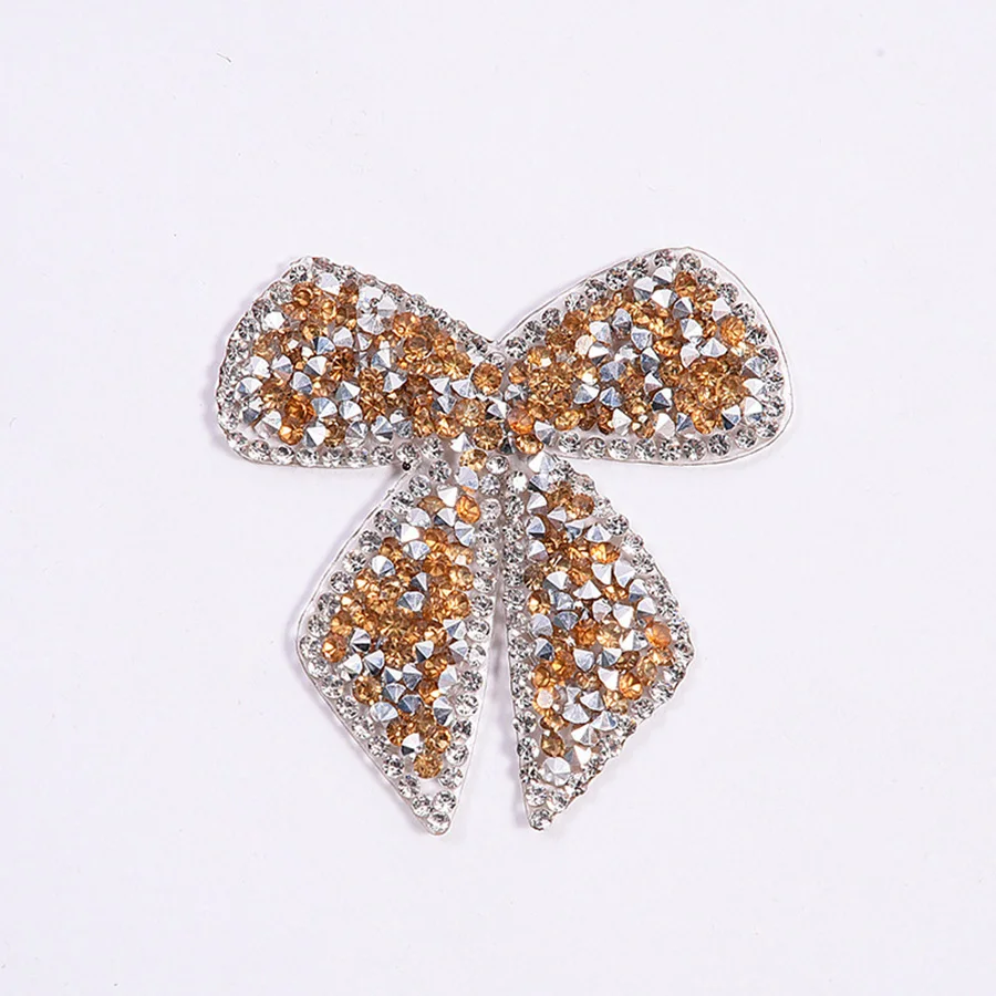 Rhinestone Iron-On Patches For Clothes Colorful Bow-Knot Sticker Tottenham Clothing Decoration Decal Patches For Jackets1 (8)