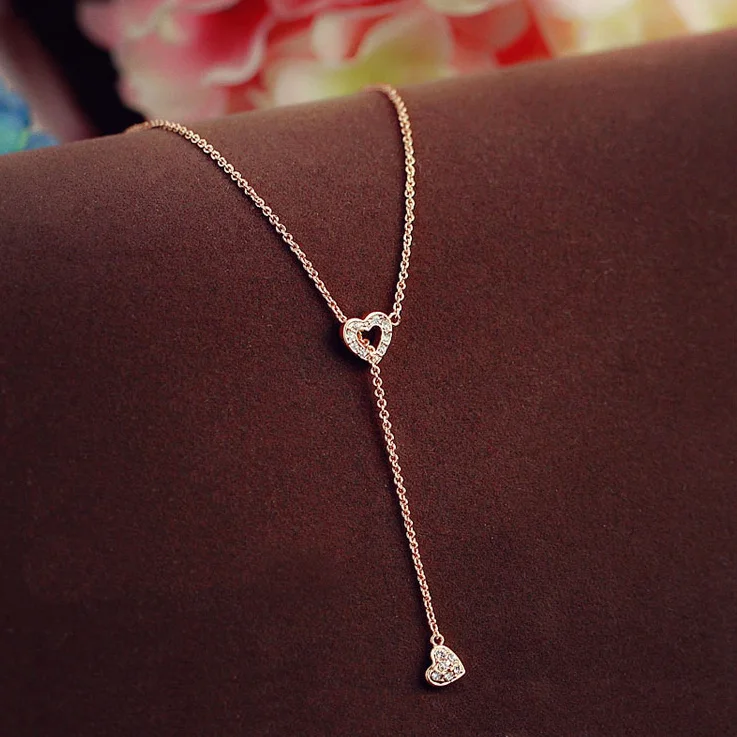 modern long necklace