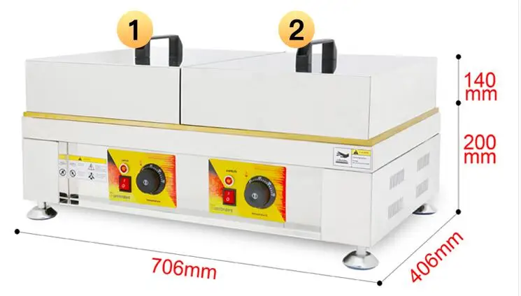 110 V 220 V универсальный Электрический суфле вафельница машина Коммерческая блинница вафельная машина с медной пластиной Европейский